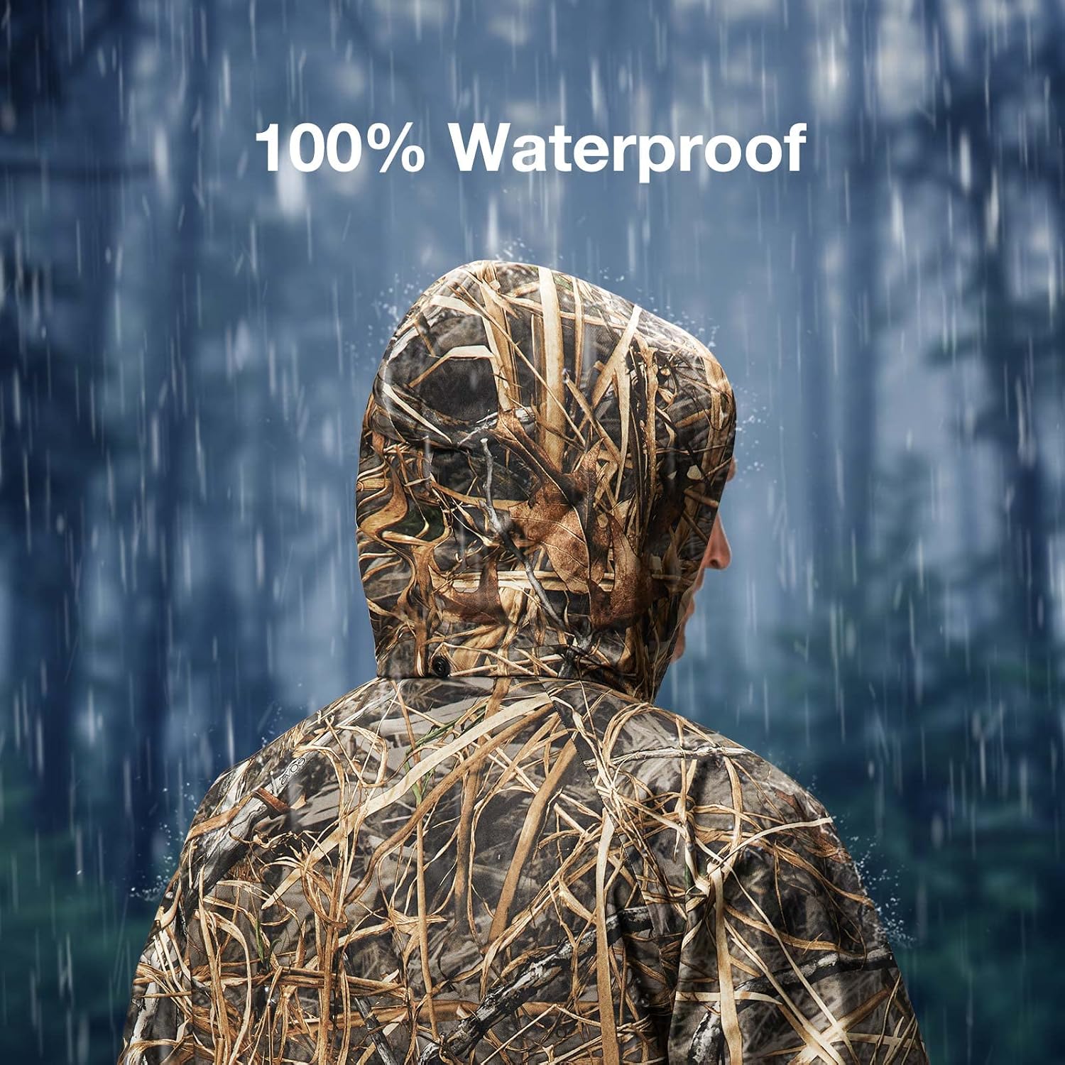 TIDEWE Rain Suit for Men, Waterproof Lightweight 2-Piece Rain Gear