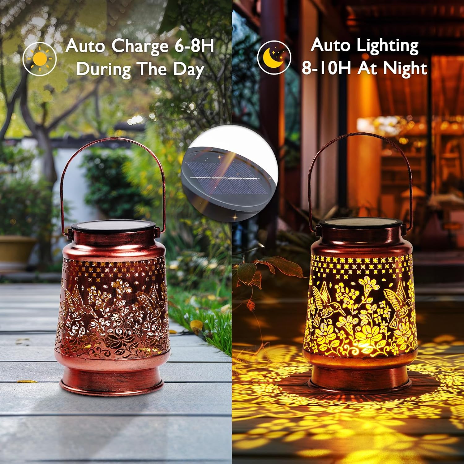 Homemory Gifts for Women, Solar Hummingbird Lanterns Outdoor Lights