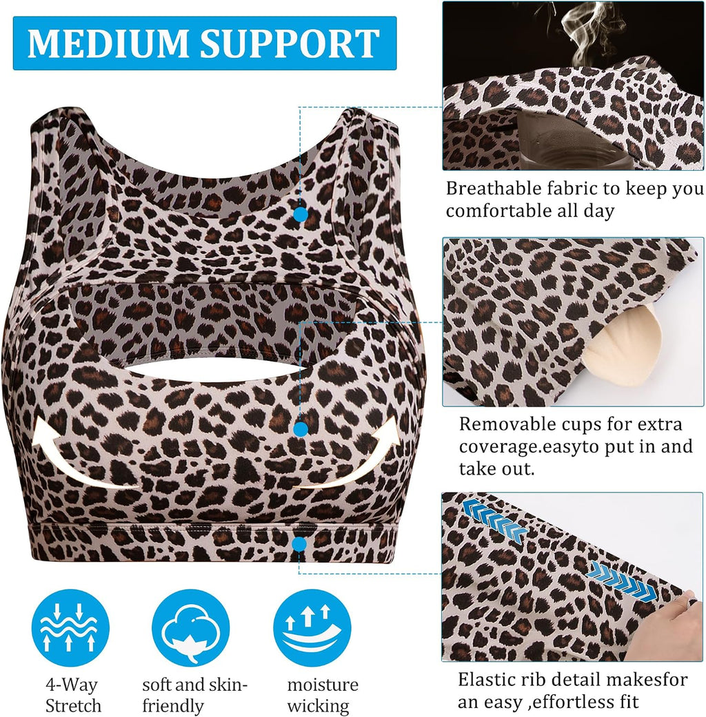 Betaven Push up Sports Bra for Women Sexy Hollow Crop Tops with Removable Cups Workout Fitness Yoga Bra Medium Support