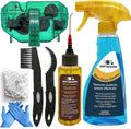 Bike Cleaning Kit - Complete Bicycle Maintenance Set with Degreaser, Lubricant, Chain Scrubber & Brushes for Mountain, Road, MTB, E-bikes