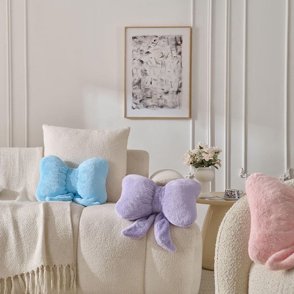 Room Decor Home Decor Bow Throw Pillows Decorative Pillows,Blue 14.5"*12"