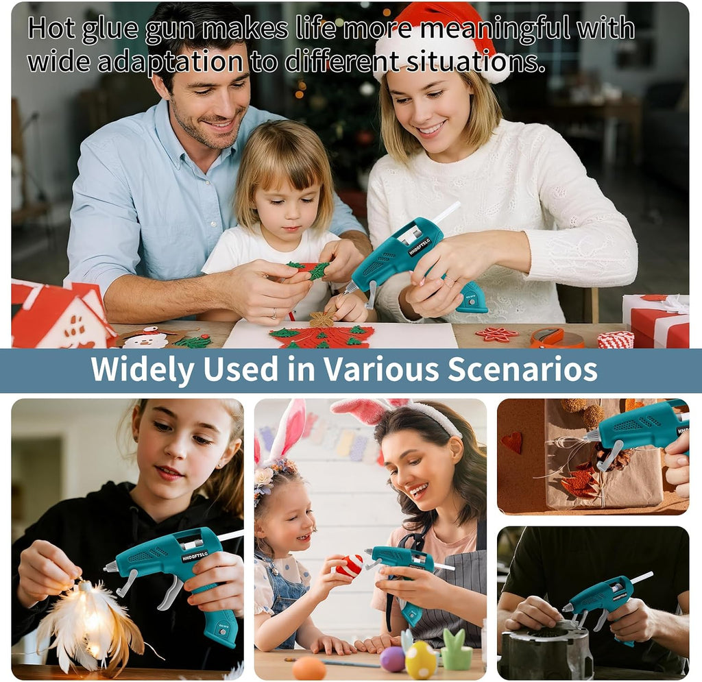 Cordless Hot Glue Gun Kit with 30 Sticks, Fast Heating 2.6Ah Rechargeable
