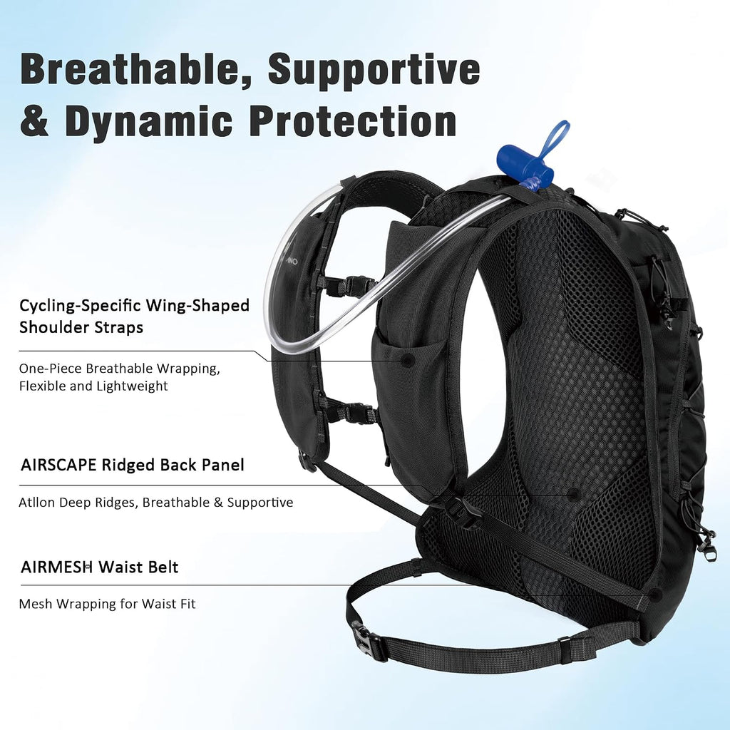 N NEVO RHINO Hydration Backpack with 70 oz/ 2L Bladder, Hiking Water Pack