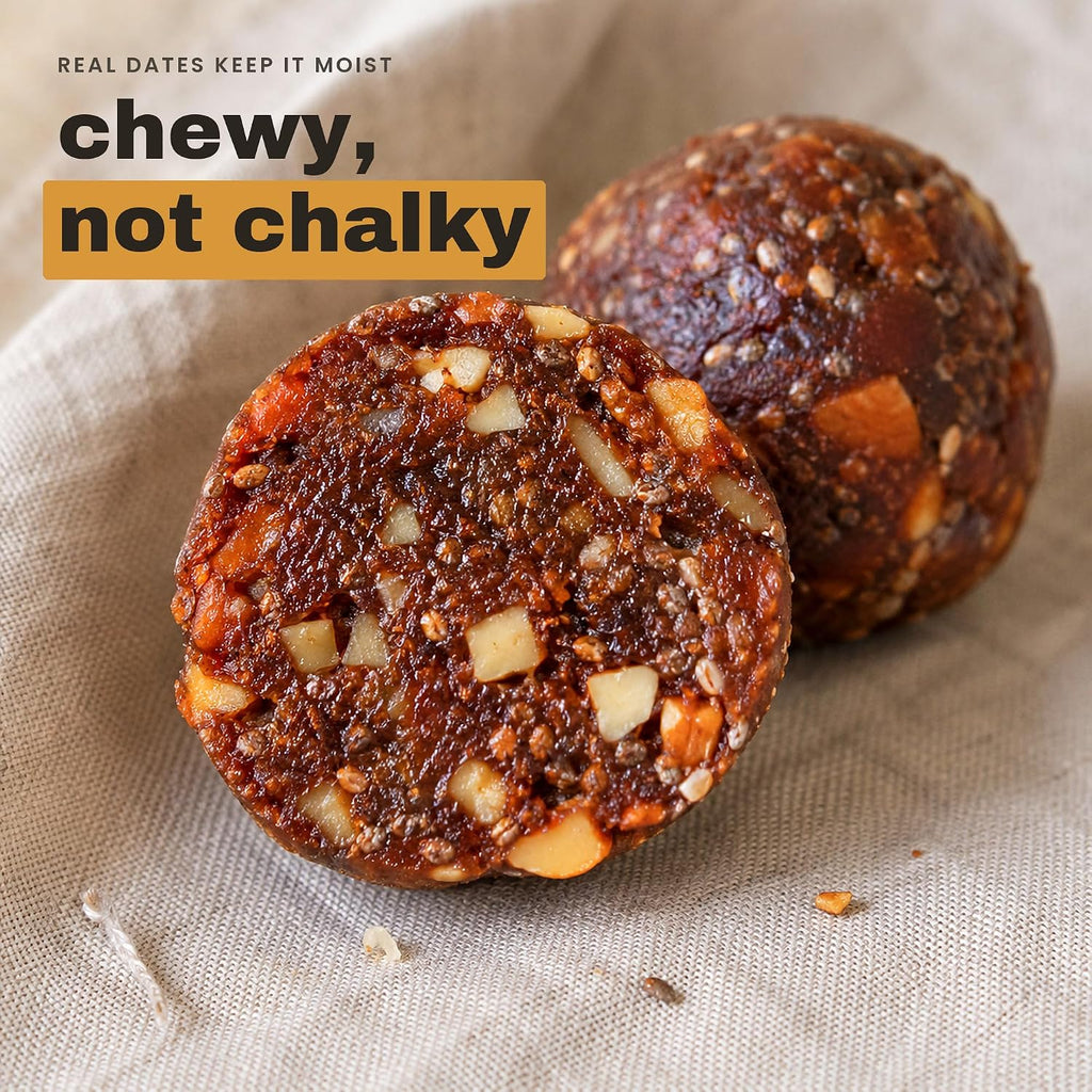 DATI Date Bites, High Fiber Healthy Snack, No Added Sugar, Ginger Turmeric