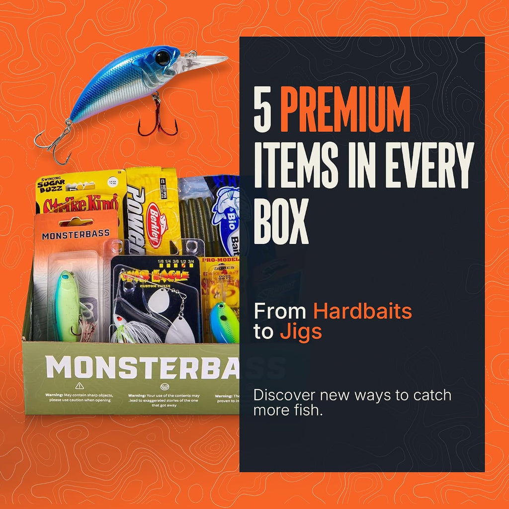 MONSTERBASS Fishing Mystery Box, Freshwater Bass Fishing Kit with 7+ Lures