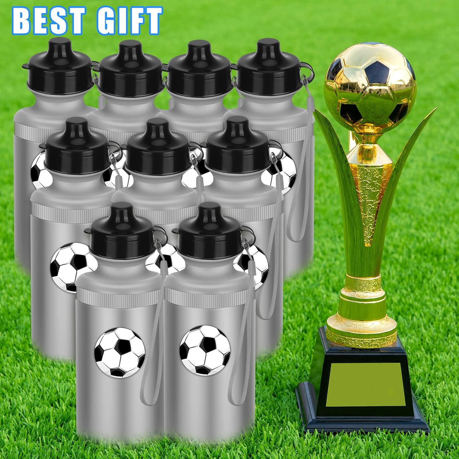 Ziliny 72 Plastic Sports Water Bottles Bulk for Kids 20 Oz
