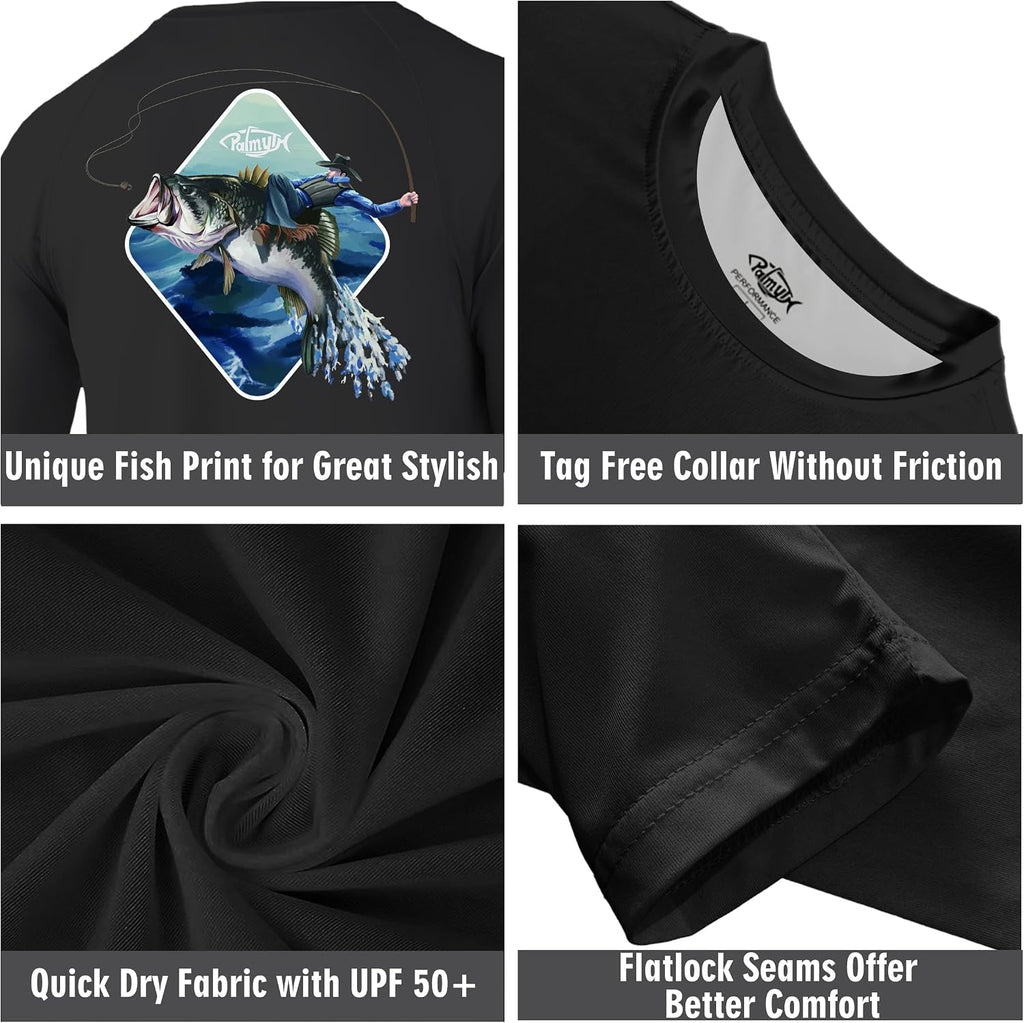 Palmyth Fishing Shirts for Men Long Sleeve UPF 50+ T Shirt Sun Protection