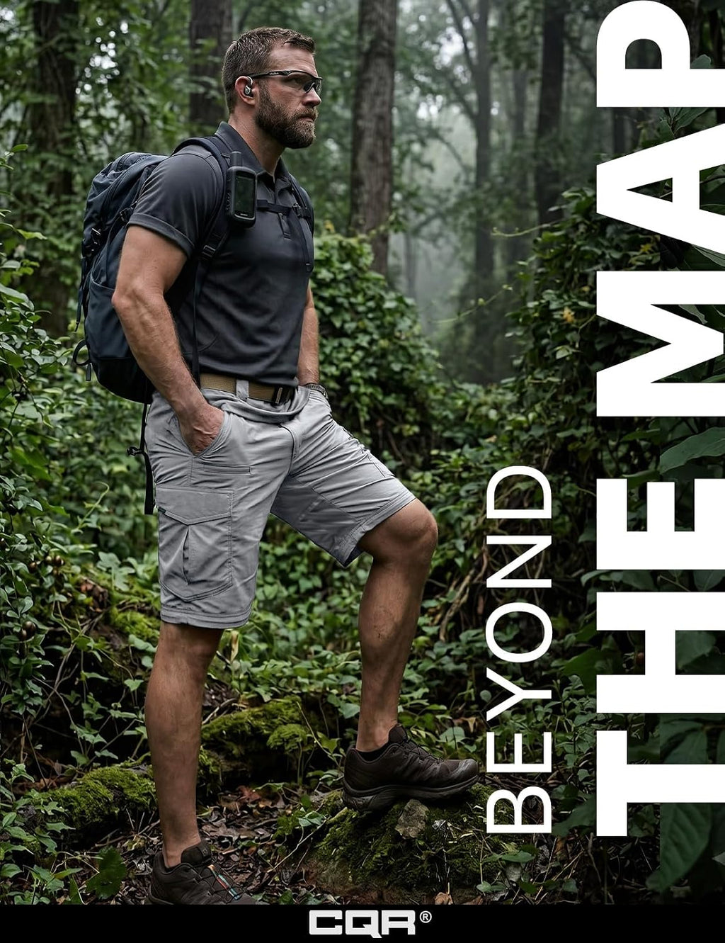 CQR Men's Convertible Cargo Tactical Pants, Water Resistant Outdoor Hiking Pants, Zip Off Lightweight Stretch Work Pants