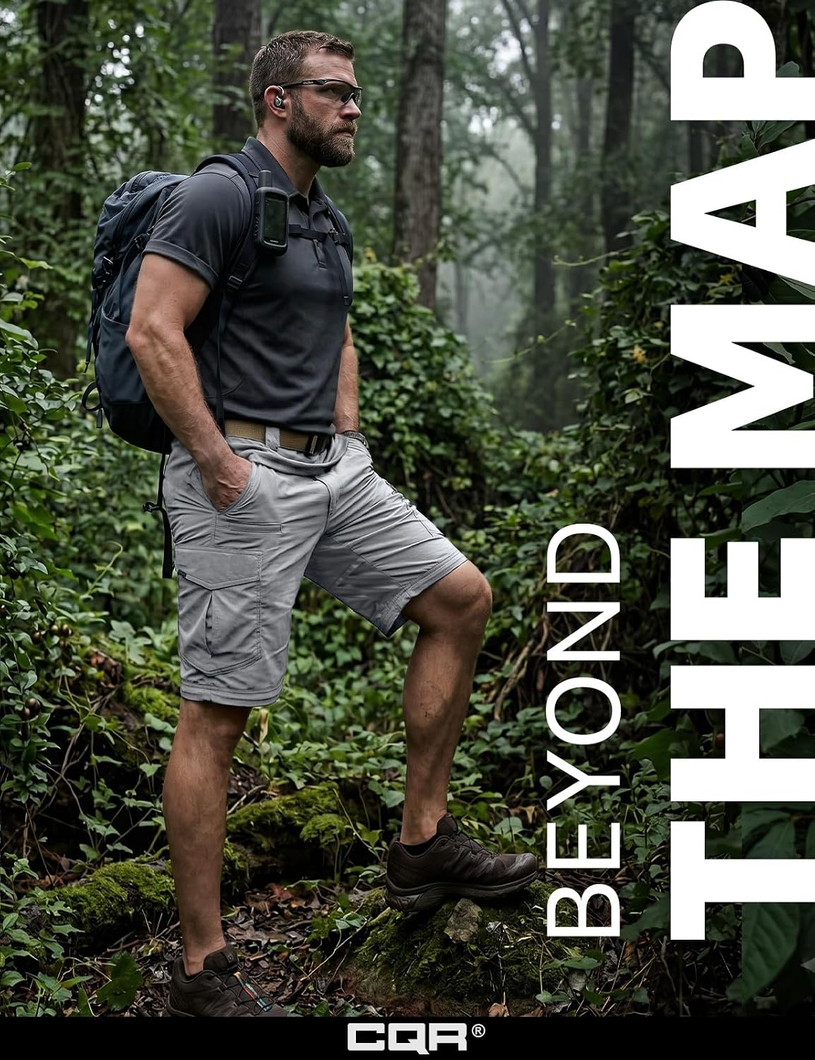 CQR Men's Convertible Cargo Tactical Pants, Water Resistant Outdoor Hiking Pants, Zip Off Lightweight Stretch Work Pants