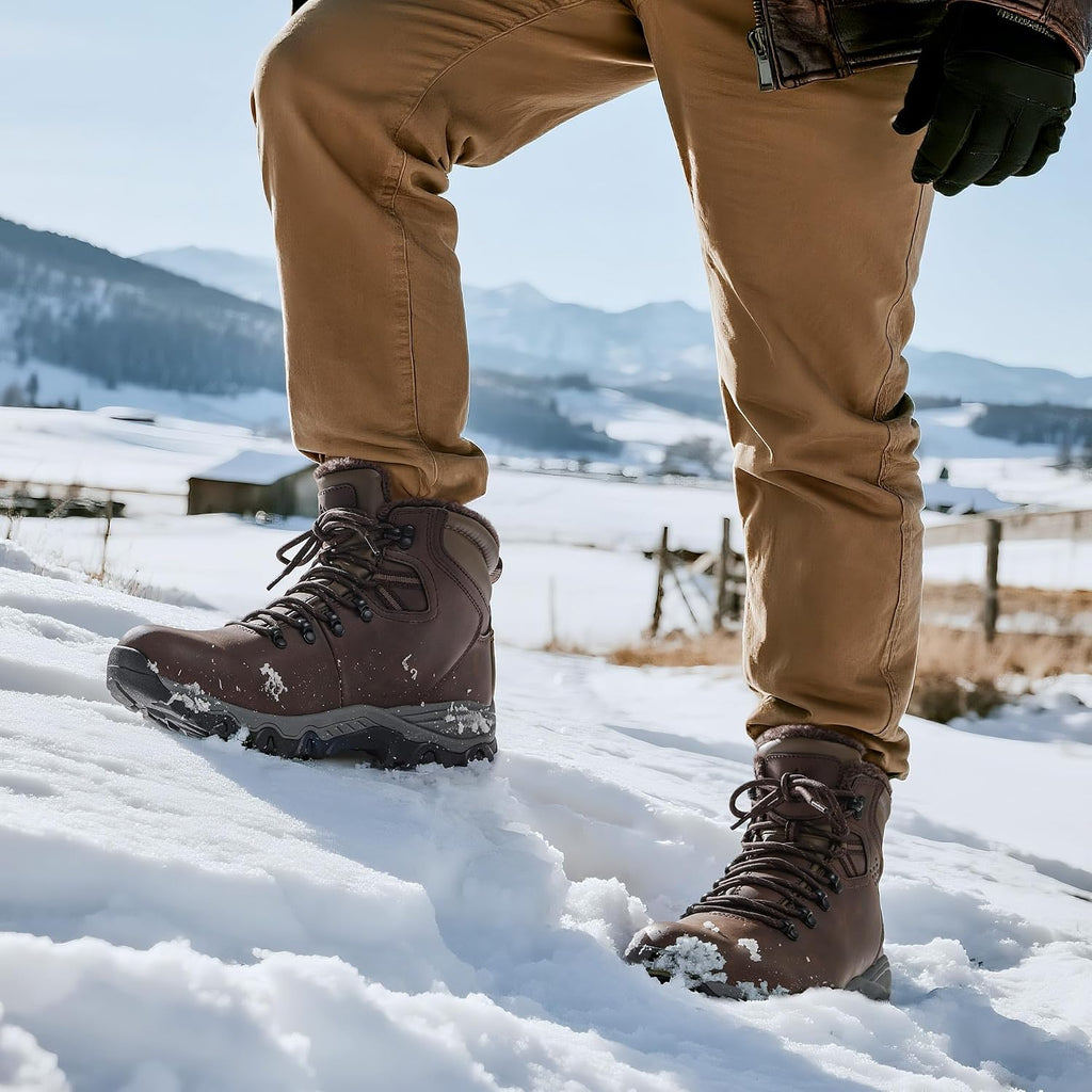 NORTIV 8 Men's Hiking Winter Insulated Snow Boots