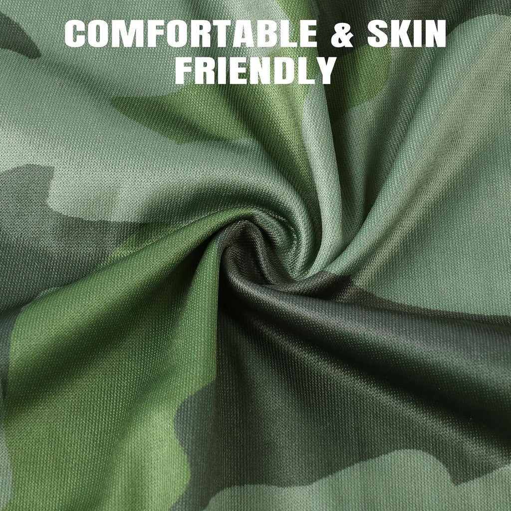 HONGTEYA 6 Pack Summer Neck Gaiter, UV Protection Cooling Face Mask Breathable Bandana Head Scarf Face Cover for Men Women