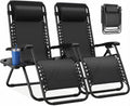 NEWBULIG Zero Gravity Chairs Set of 2, Folding Lounge Recliner Chair