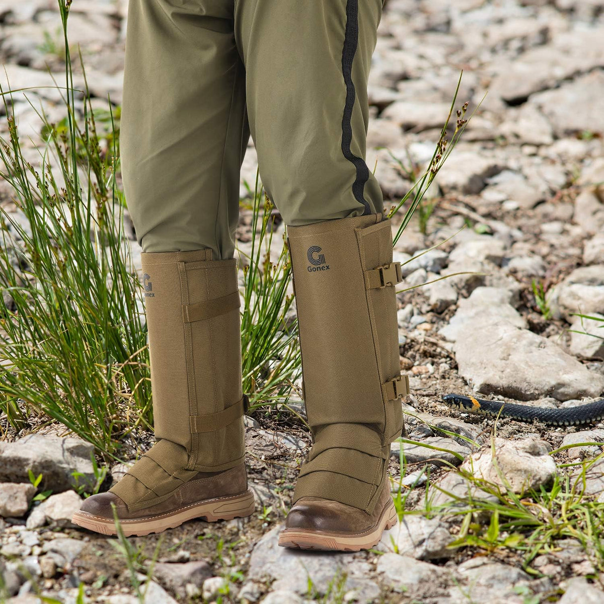 Gonex Snake Gaiters Guards Chaps for Lower Legs, Men Women, Adjustable Size