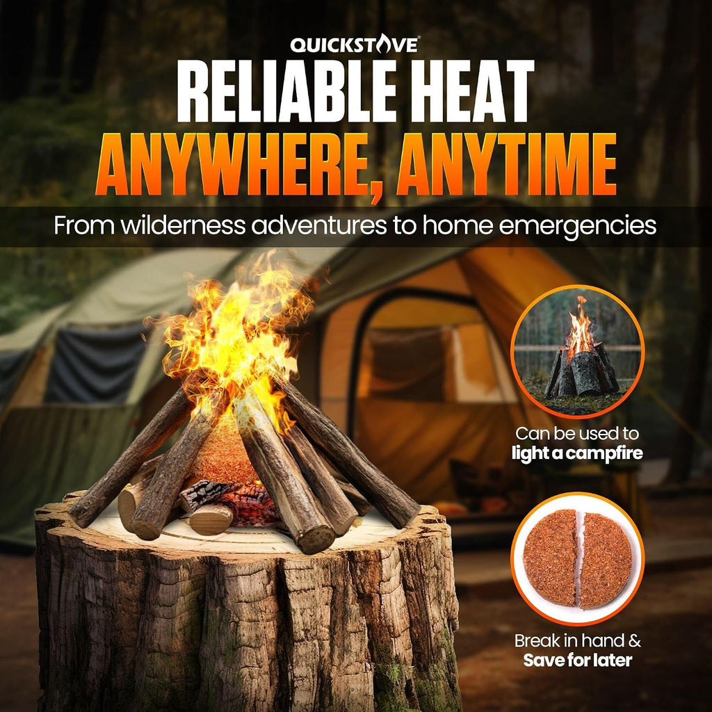 Fire Starters (10 Pack) – Waterproof Emergency Fuel Disks for Camping Essentials, Wood Stove, Fireplace, Fire Pit, Survival Kit, Campfire & Outdoor Accessories