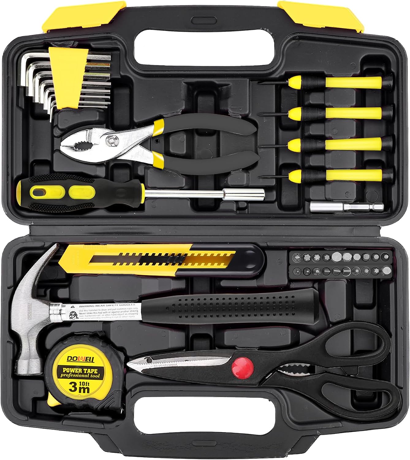 DOWELL Tool Set, 40 Pcs Tool Kit, Screwdriver Set With Storage Case, Pink