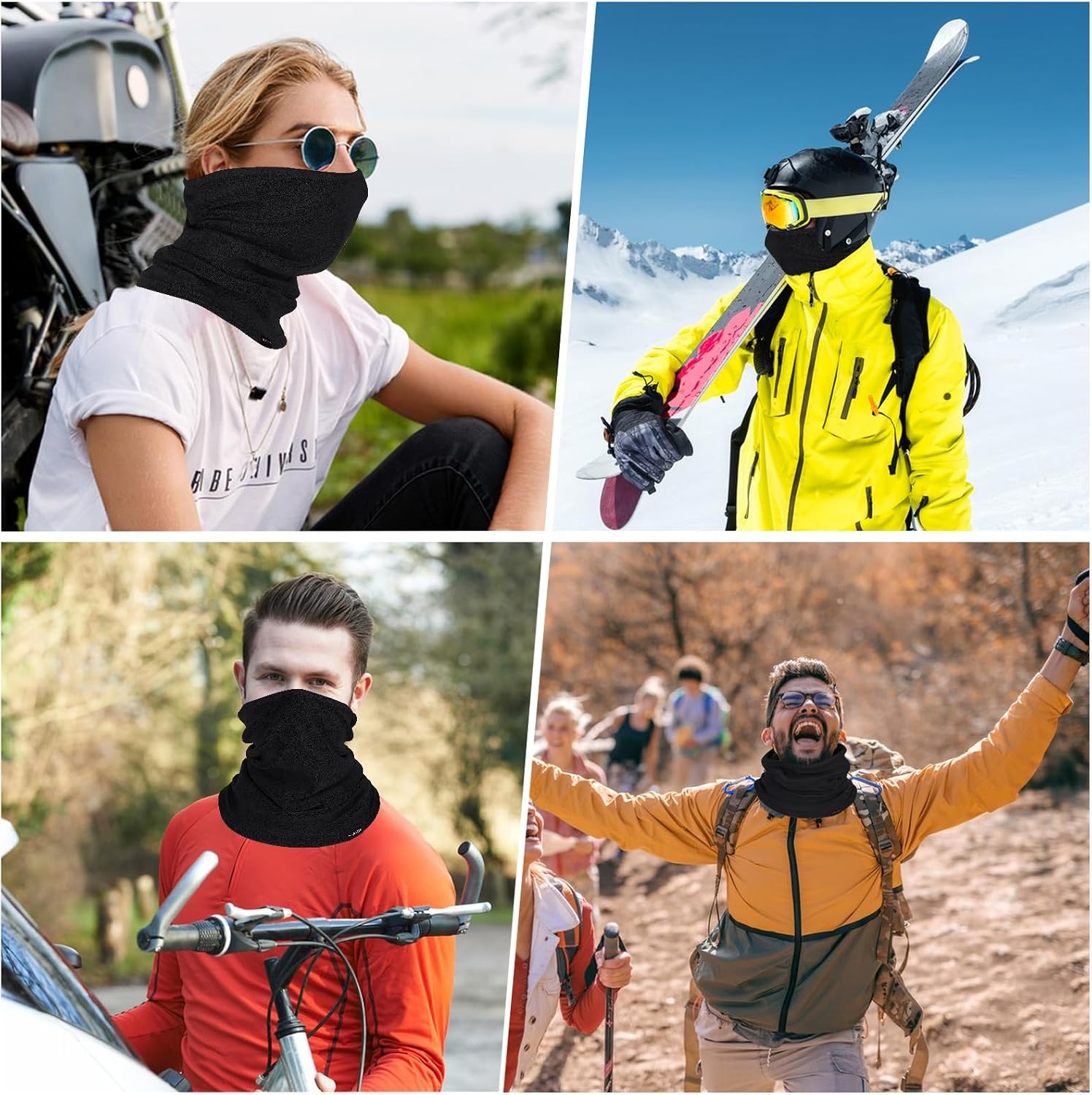 GXCROR Winter Neck Warmer Fleece Neck Gaiter for Skiing Motorcycle Bike Jogging Running Outdoor Sports for Men & Women
