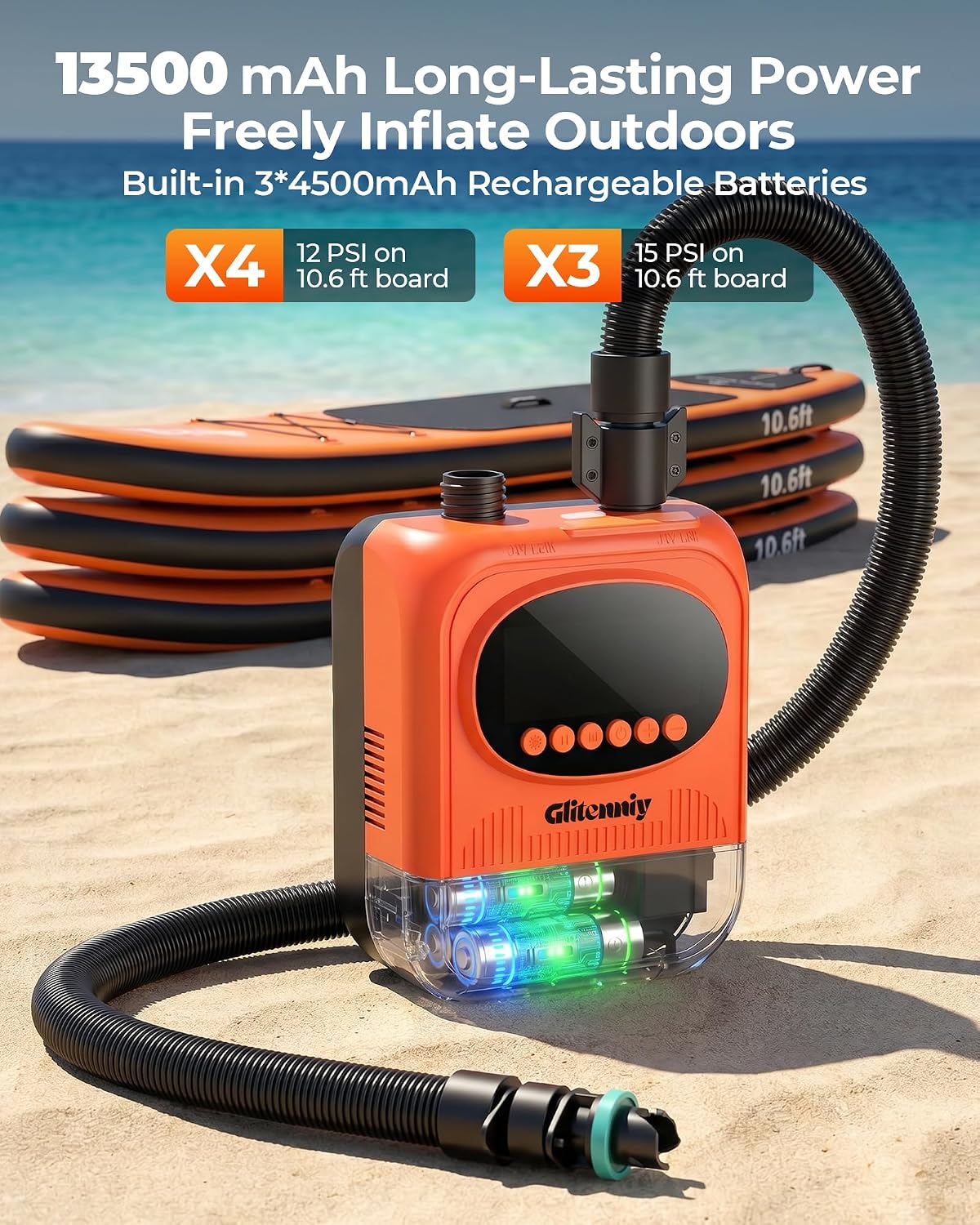 Paddle Board Electric Pump 13500mAh SUP Pump for Paddleboard