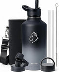 BUZIO Half Gallon Water Jug Insulated Stainless Steel (Cold for 48 Hrs)