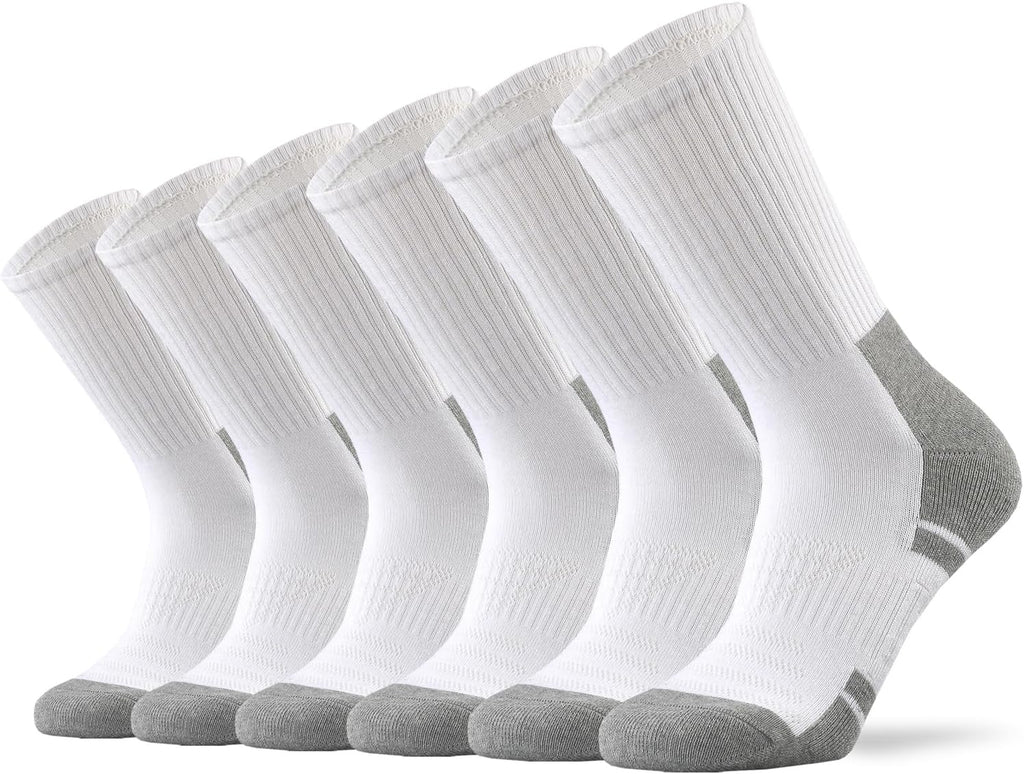 Ortis Cotton Cushion Crew Athletic Socks for Men Work Boot Sports Exercise