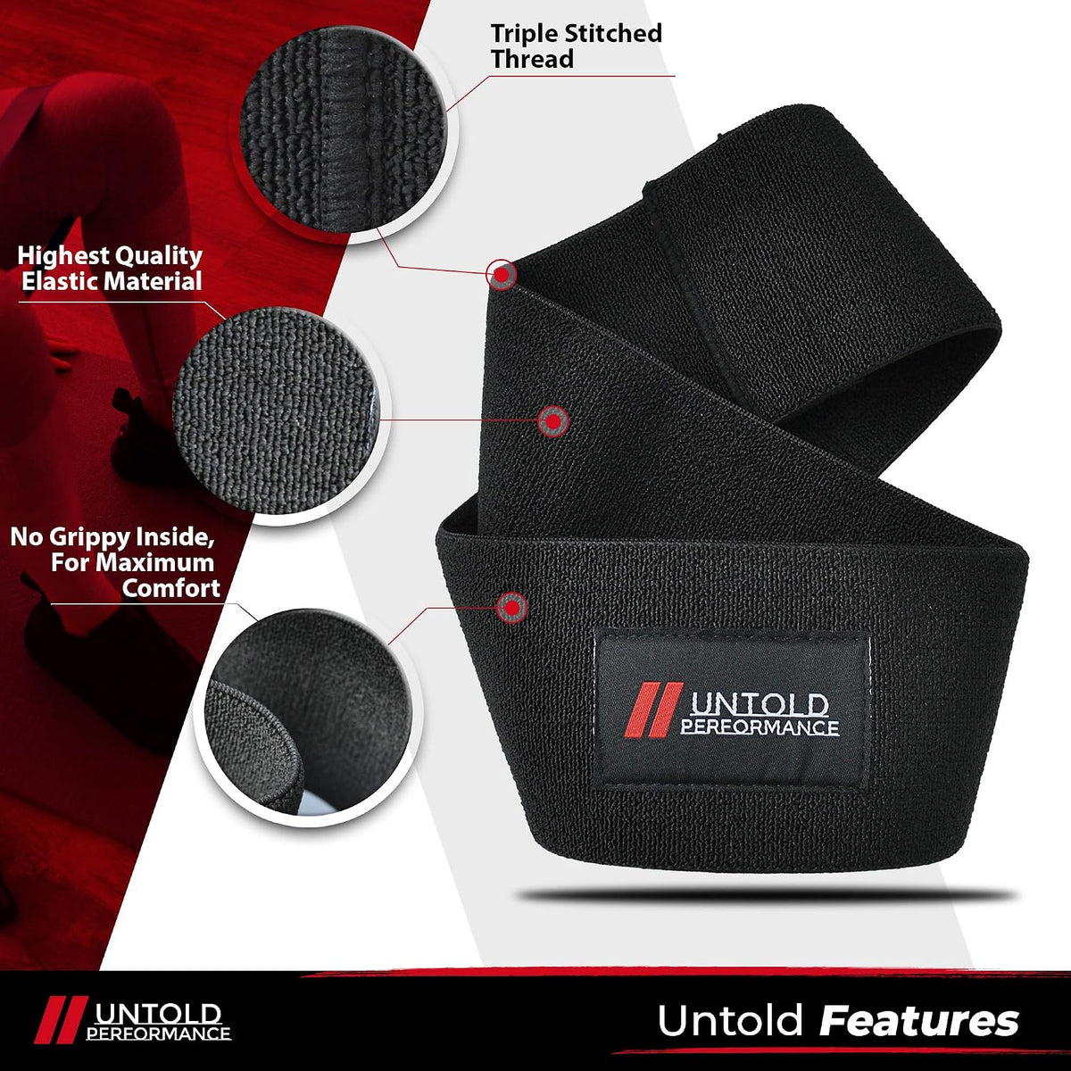 Heavy Resistance Bands - Hip Bands for Working Out, Premium Exercise Bands Resistance, Durable Resistance Bands for Strength, Flexibility & Glute Workouts