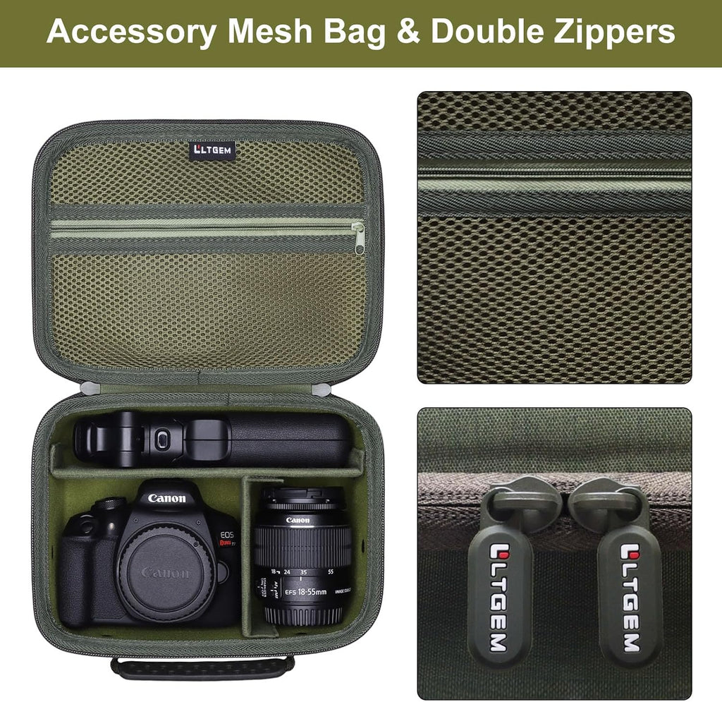 Small Camera Case Bag for Canon EOS Rebel T7/R50//R100 DSLR Camera Green