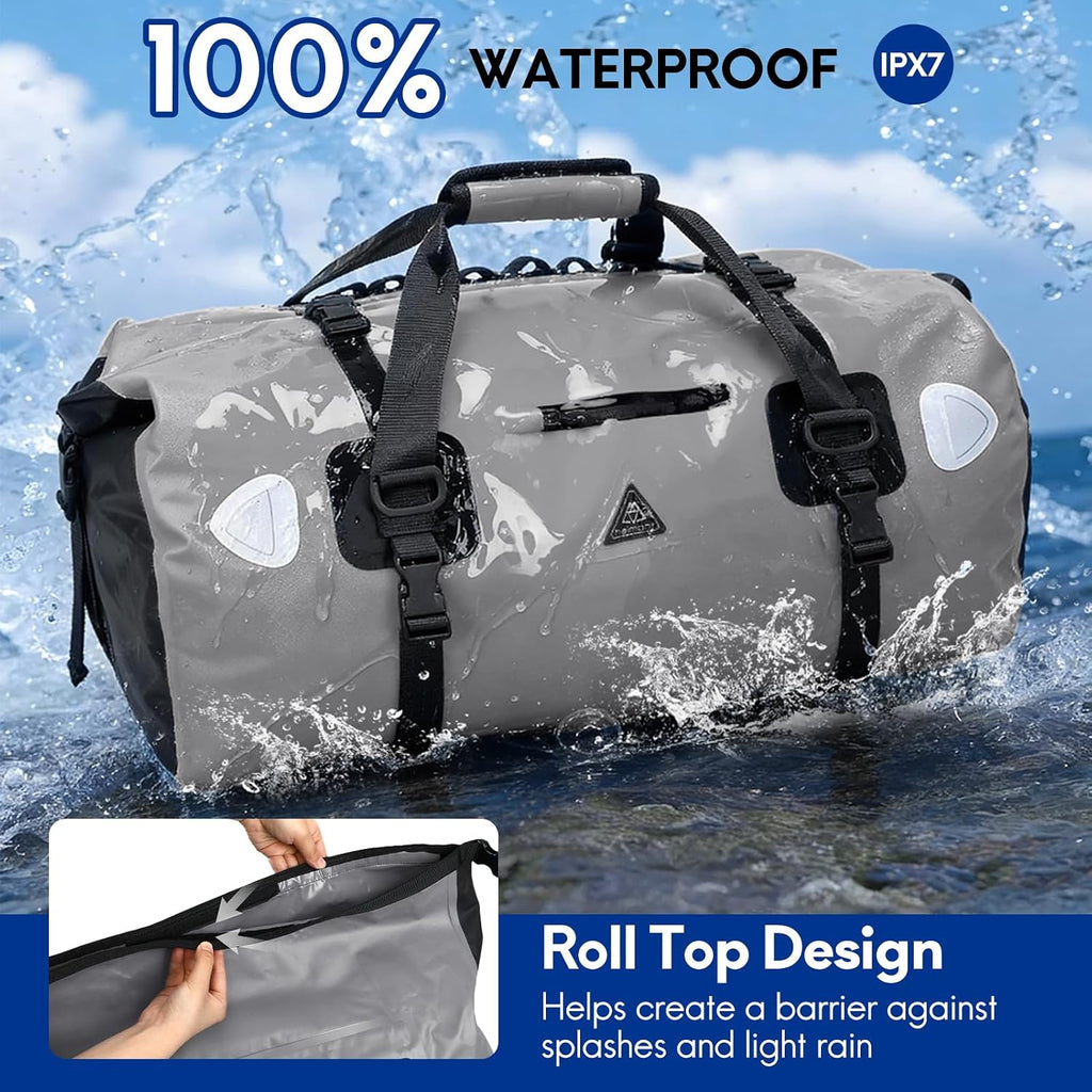 Haimont Waterproof Duffel Bag Roll-top Dry Duffel Bag with Quick-fixed Straps for Motorcycling, Rafting, Boating, SUP, Kayaking, Travel, 50L/70L