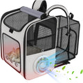 Cat Backpack Carrier with Cooling Fan & Heating Pad up to 18 lbs