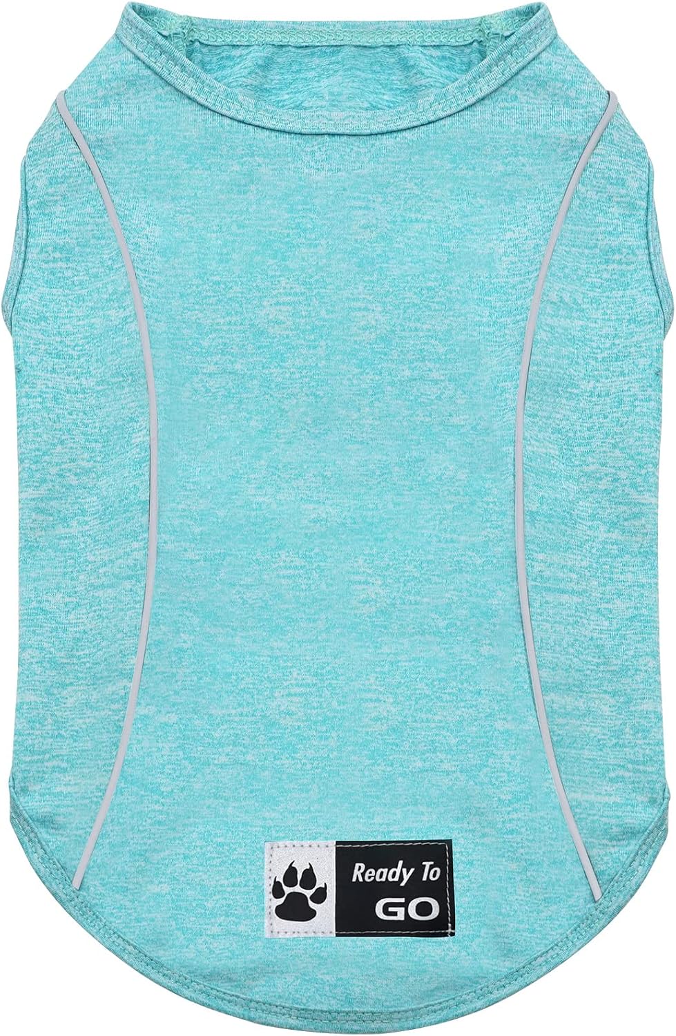 KYEESE Reflective Dog Shirt, Lightweight Sun Protection Dog T Shirts for Small Dogs Boy, Breathable Sleeveless Pet Tank Top Summer Dogs Clothes for Night Walking Outdoor, Lake Blue, M