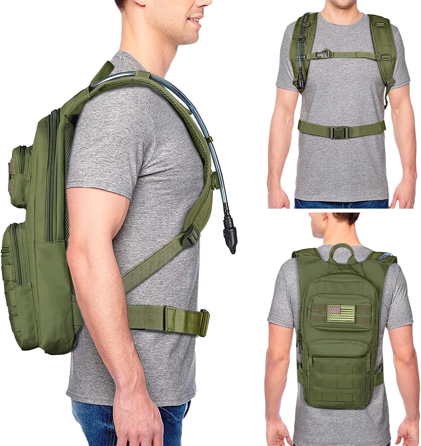 NOOLA Hydration Backpack with 3L Water Bladder, Tactical Pack for Hiking