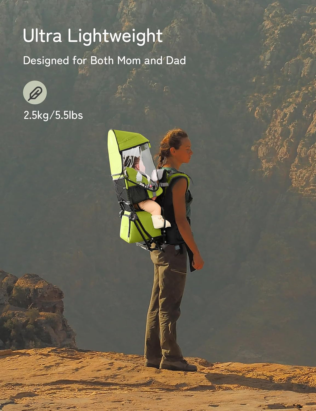 besrey Toddler Hiking Backpack Carrier-Adjustable Padded Shoulder Straps