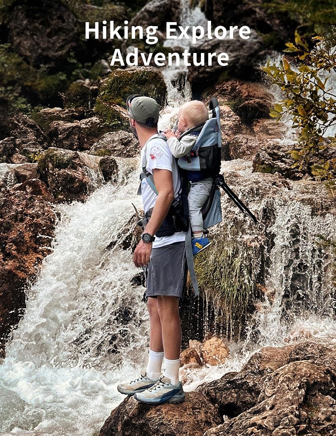 besrey Toddler Hiking Backpack Carrier-Adjustable Padded Shoulder Straps | Baby Backpack Carrier with Large Storage Space, Sunshade and Raincover, Safety 3-Height Seat, Comfortable and Lightweight