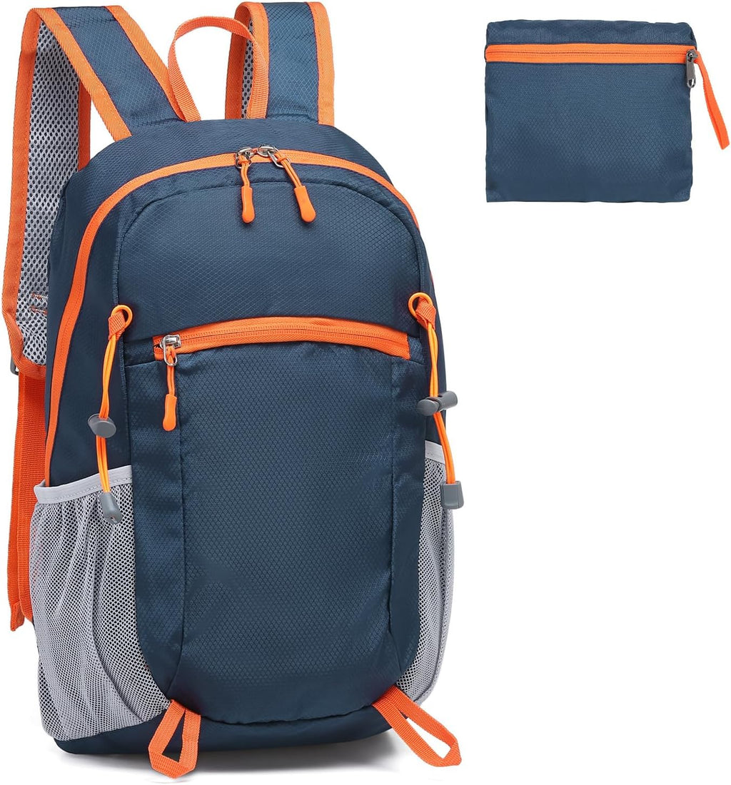 20L Small Hiking Backpack for Women Men Packable Daypack Dark Blue