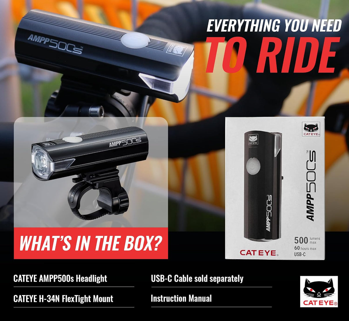 CATEYE AMPP USB Rechargeable Bike Light