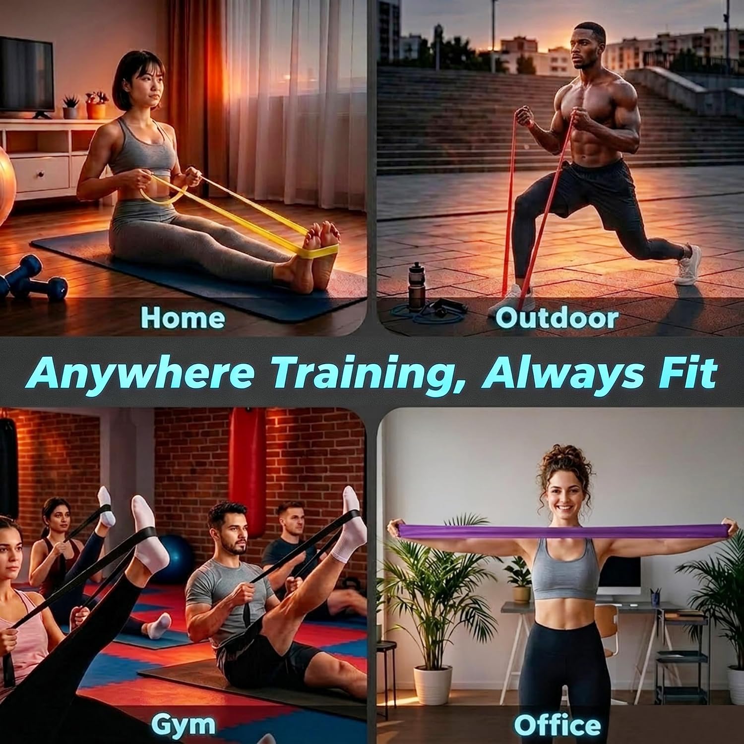 Resistance Bands for Working Out, 4-Level Pull Up Assistance Bands