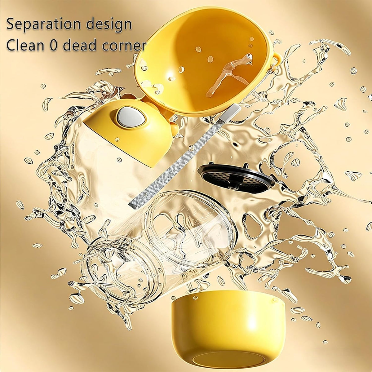 Portable Dog Water Bottle with Food Container and Filter for Outdoor