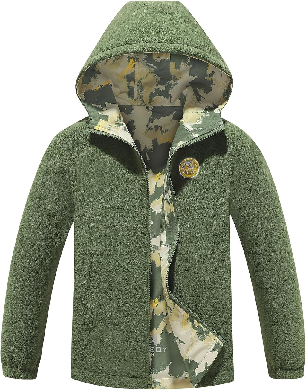 MGEOY Kids Rain Jacket, Waterproof Lightweight Hooded Windbreaker for Boys Girls 4-16Y