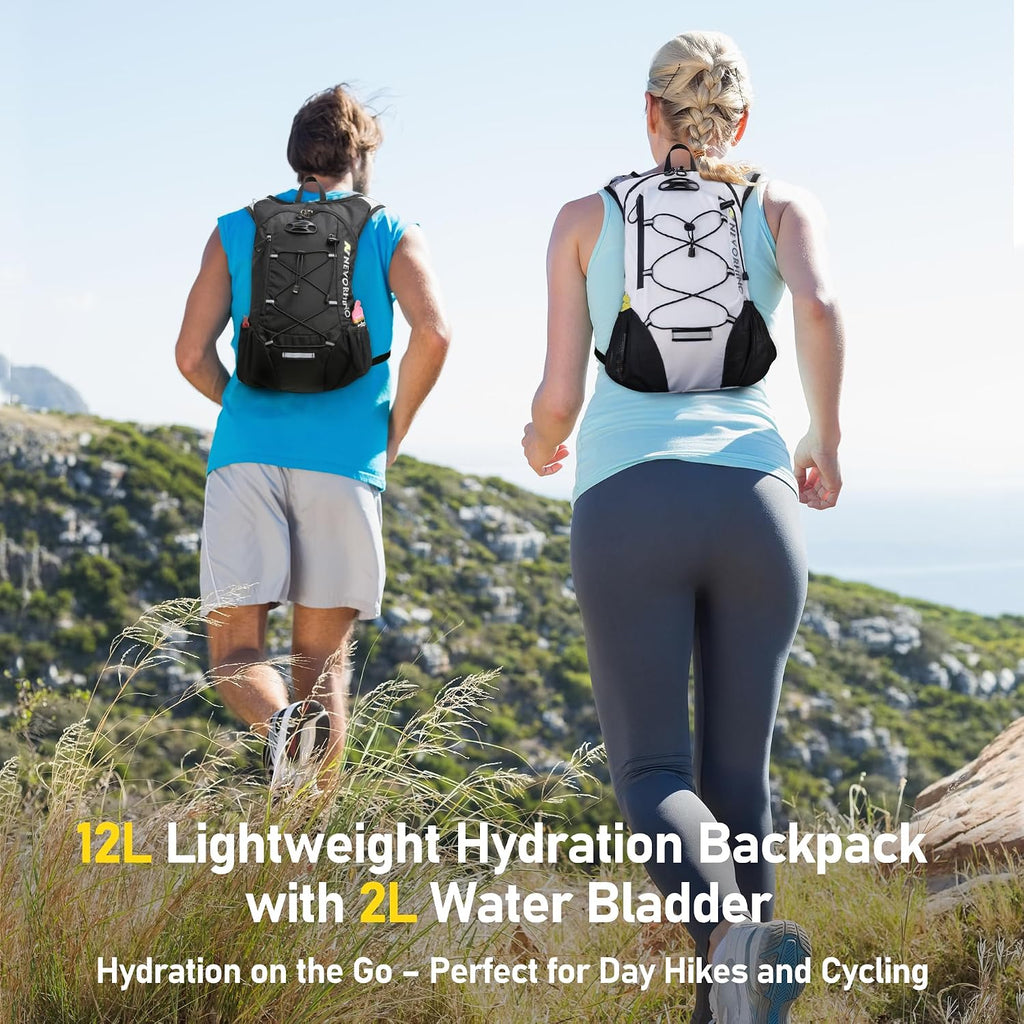 Lightweight Hydration Backpack, Running Backpack with 2L Water Bladder
