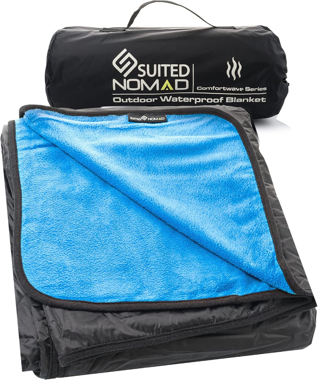 SUITEDNOMAD Extra Large Waterproof Windproof Outdoor Stadium Fleece Blanket
