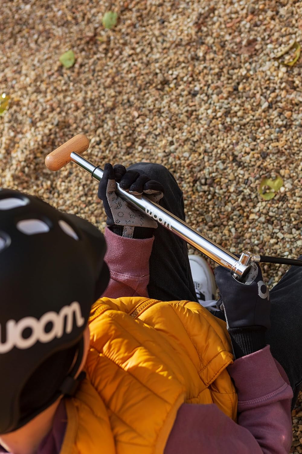 woom Airflo Kids Bike Pump, Mini Tire Pump, Presta & Schrader