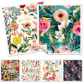 Miss Adola 6 Pack Swedish Dishcloths for Kitchen - Reusable Dish Cloths for Washing Dishes Absorbent Cute Funny Kitchen Towels Cleaning Sponge, Floral Bird