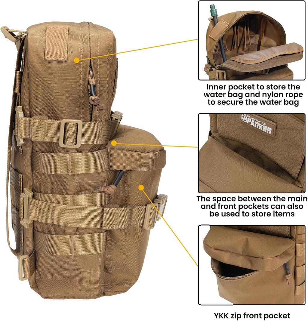 EXCELLENT ELITE SPANKER Tactical MOLLE Hydration Backpack Water Bladder Carrier Pack for Tactical Vest Backpack Plate Carrier