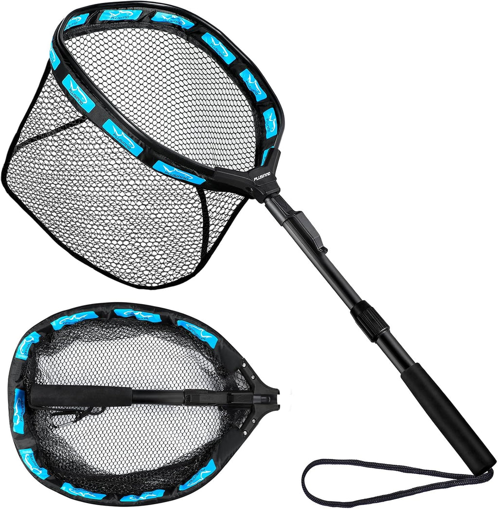 PLUSINNO Fishing Net Fish Floating Landing Net with Handle