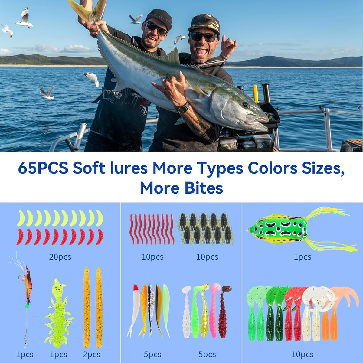 140/234PCS Fishing Lures Kit with Pliers, Fishing Gear Tackle Box Included Tackles, Bionic Baits,Spoon, Hooks, Weights Freshwater, Saltwater and Accessories for Men Women Kids