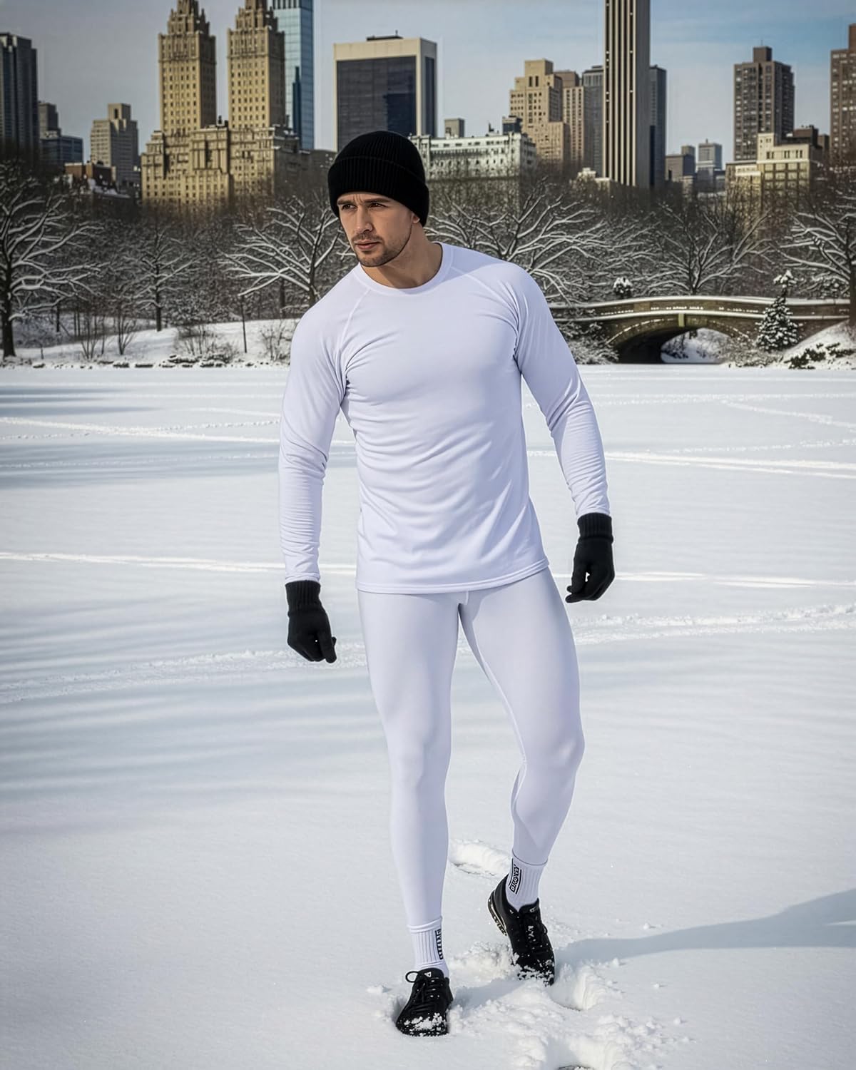 DRSKIN 3 or 2 Pack Men's Thermal Compression Pants Tights Fleece Lined Base Layers Underwear Sports Athletic Workout Winter