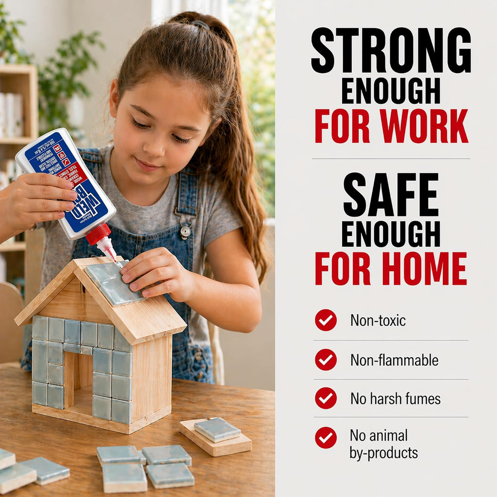 Weldbond Multi-Purpose Glue - The Ultimate Bonding Solution ! Non-Toxic Glue for Wood Glue Glass Mosaic Ceramic Pottery Craft Tile Porcelain Stone Jewelry Fabric Furniture & More. 5.0z /160ml 6-Pack