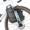 Rhinowalk Bike Front Fork Bag Waterproof Bicycle Pannier Bag 4L Rack Pouch for Mountain Bike E-Scooter Long Distance Riding Package Cycling Accessories (Black, 1pc)