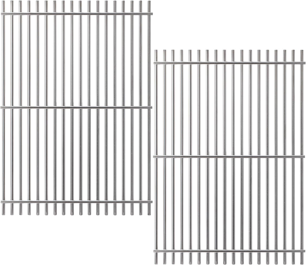 2 Pc 19.5" Stainless Steel Cooking Grates for Weber Genesis 300 Series,Genesis E310 E320 E330 S310 S320 S330 EP310 EP320 EP330 Gas Grill, Cooking Grids Grates Replacement for Weber 7528/7524