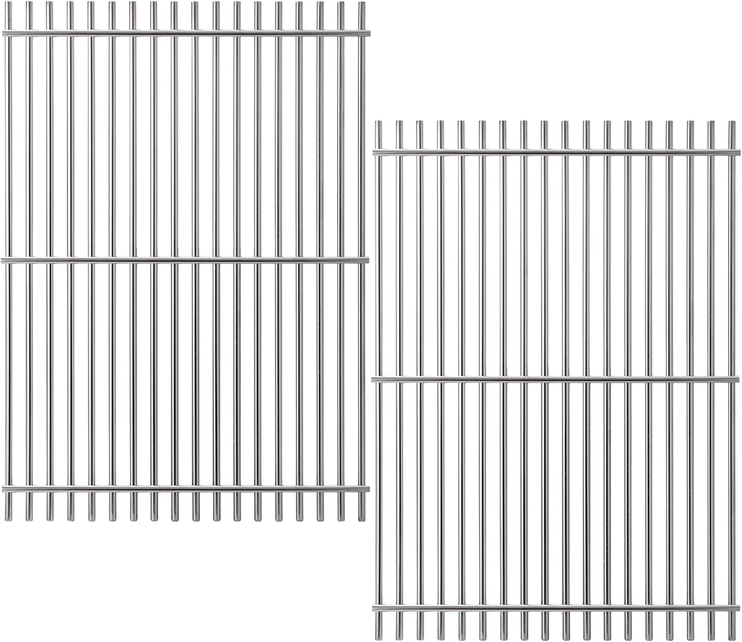 2 Pc 19.5" Stainless Steel Cooking Grates for Weber Genesis 300 Series,Genesis E310 E320 E330 S310 S320 S330 EP310 EP320 EP330 Gas Grill, Cooking Grids Grates Replacement for Weber 7528/7524
