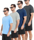 Kinglaman 1/4/5/6 Pack Men's Workout Gym Dry Fit Short Sleeve T Shirts