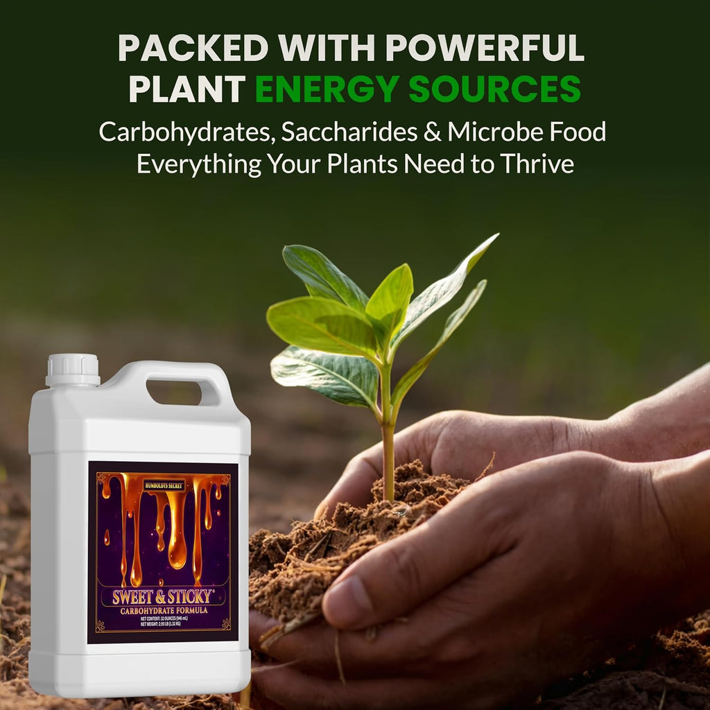 Humboldts Secret Sweet & Sticky Carbohydrate and Saccharide Plant Energy Additive | Indoor and Outdoor Plant Nutrients Enhancer for Growth and Aroma | Boosts Flavor and Development | 32 Ounce